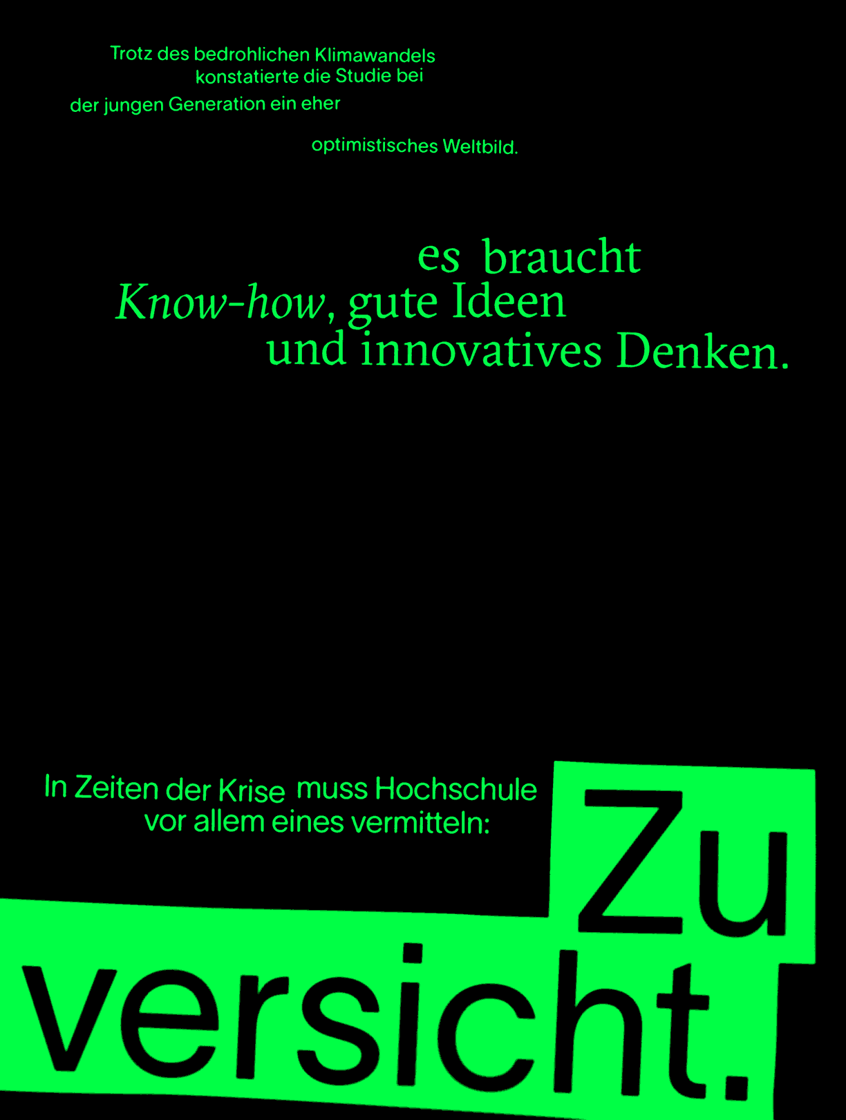 Collagierte Plakate zum Thema Nachhaltigkeit für die Hochschule Bielefeld von Neue Identität