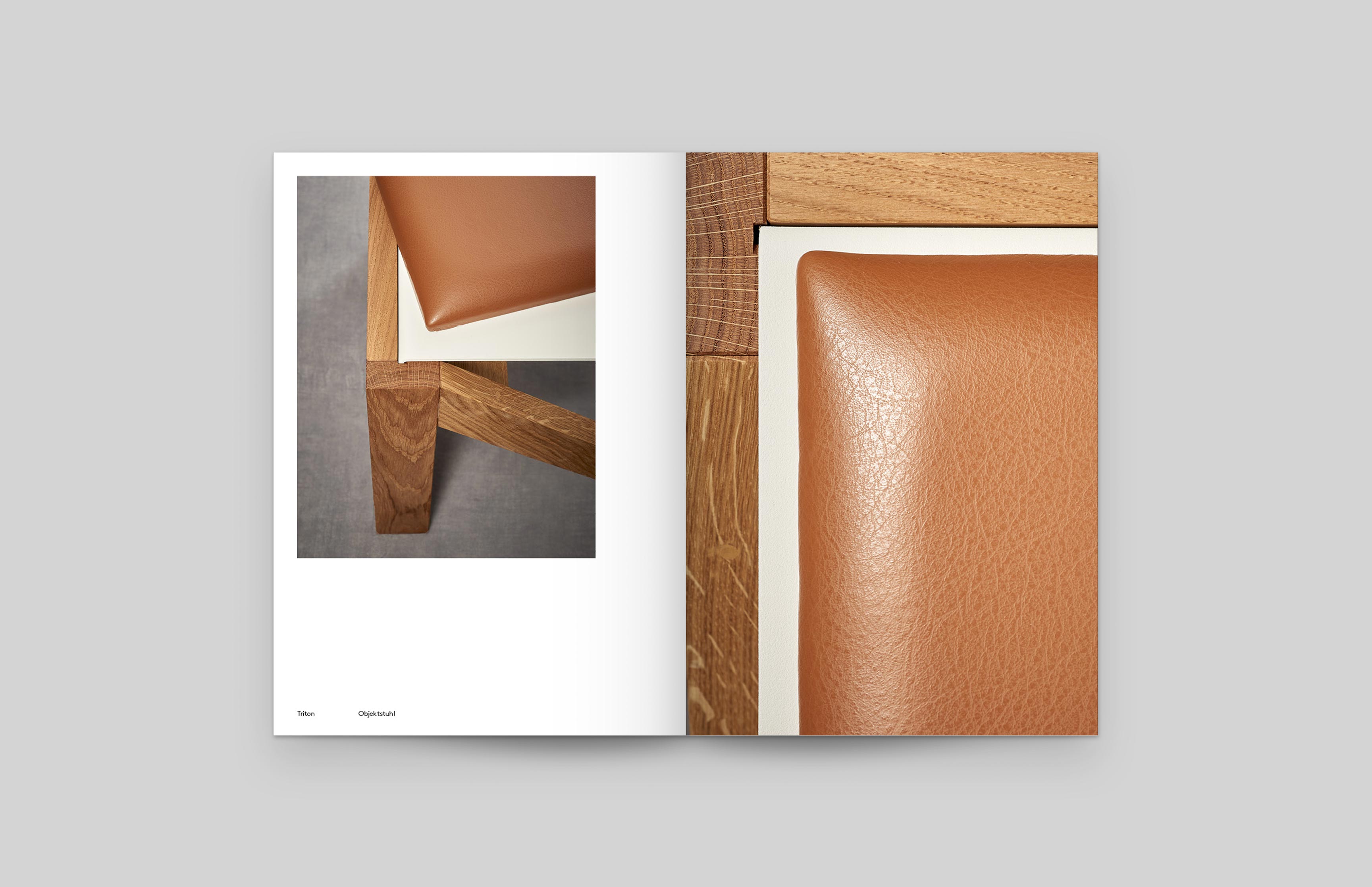 Brand Identity, Corporate Design für die Möbelbranche. Doppelseite aus dem Möbelkatalog für Modal Concept von Neue Identiät.