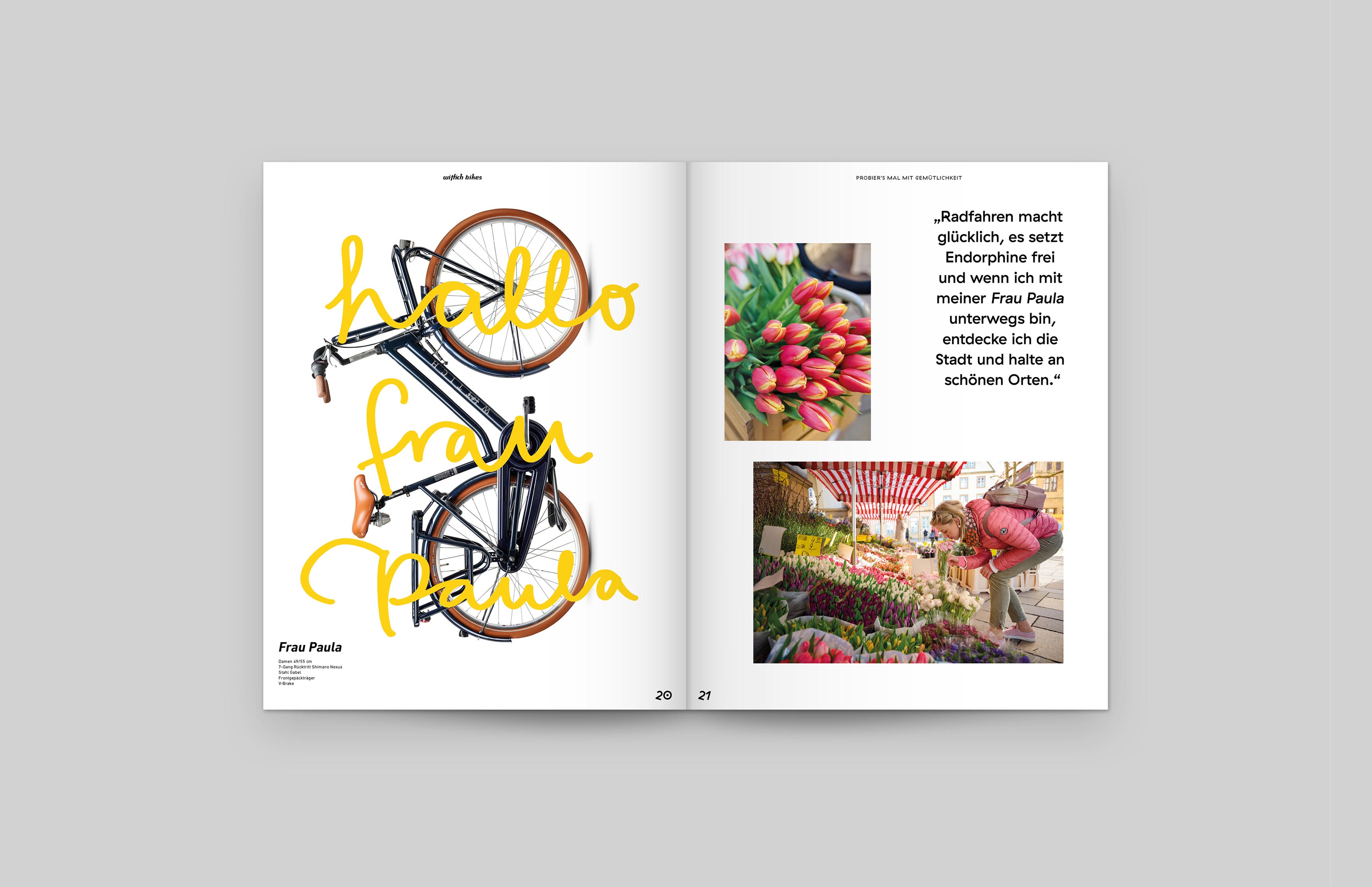 Editorial-Design für das Kundenmagazin von Wittich Bikes – Fahrradfotografie, Storytelling und Typografie-Konzept von Neue Identität Bielefeld.