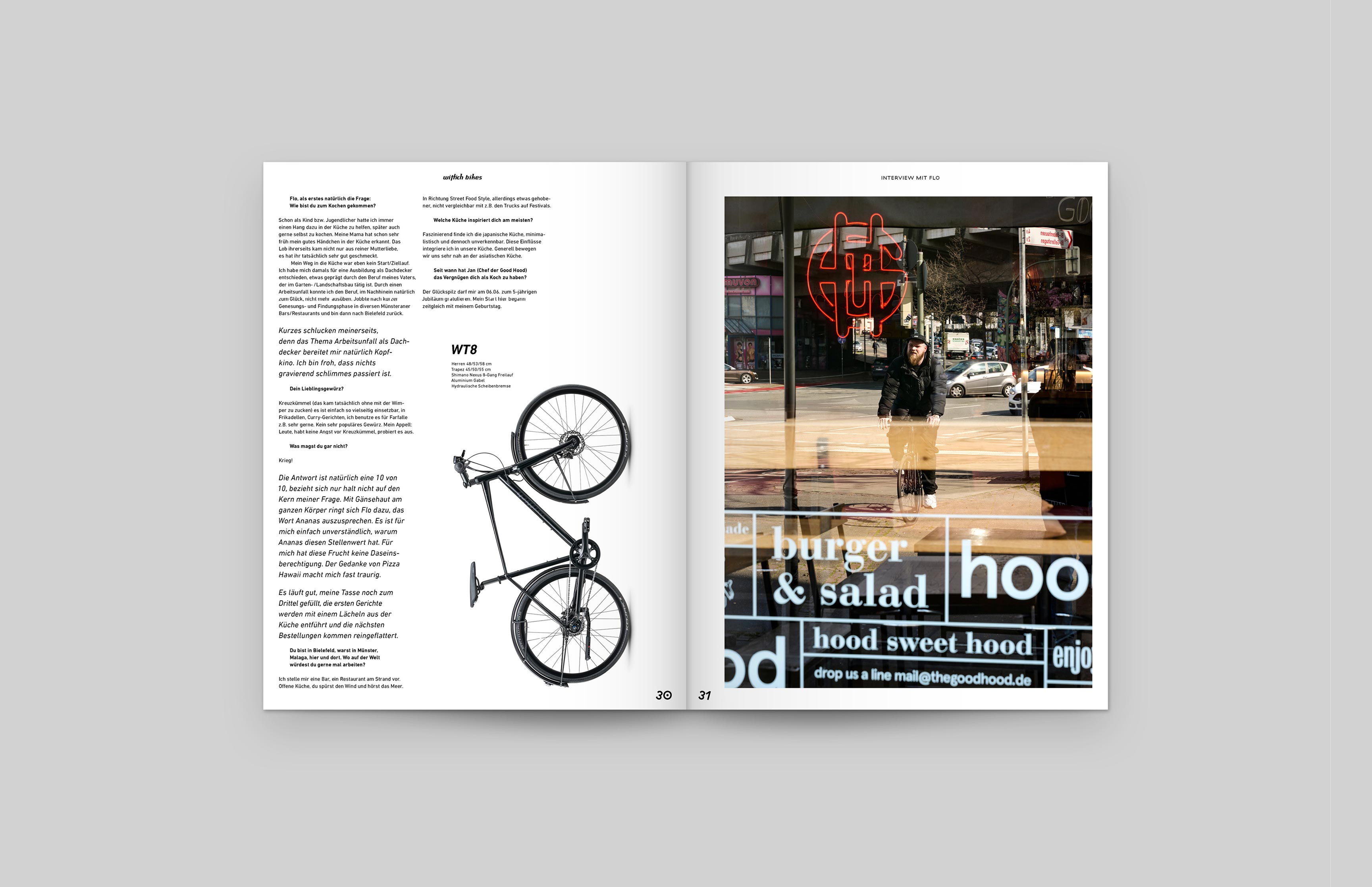 Editorial-Design für das Kundenmagazin von Wittich Bikes – Fahrradfotografie, Storytelling und Typografie-Konzept von Neue Identität Bielefeld.