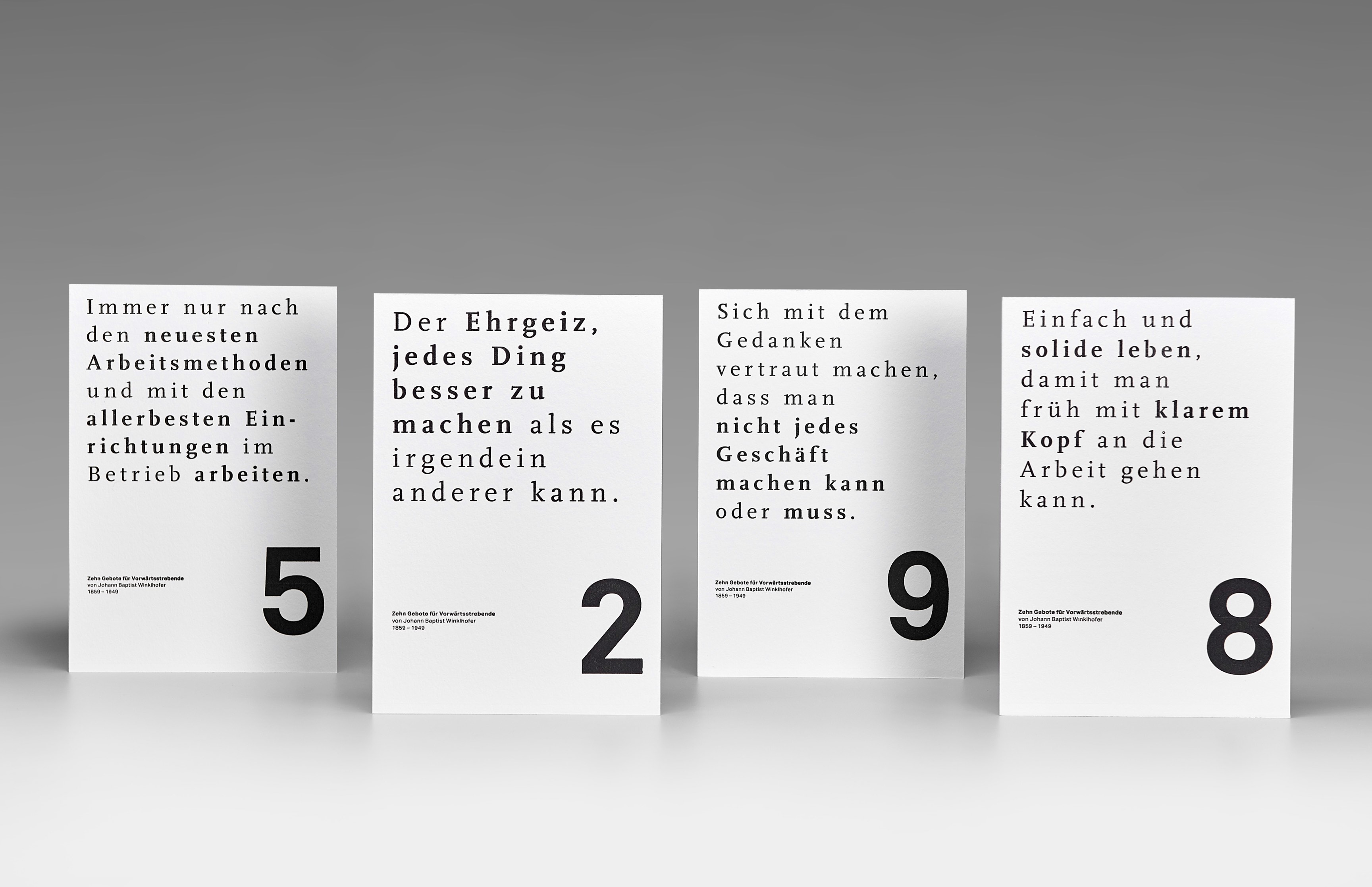 Kartenserie für Wortmann & Partner – das Kommunikationsdesign von Neue Identität für Kanzleievents
